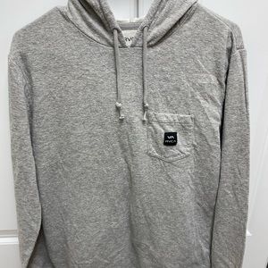 Rvca light grey pullover hoodie size large